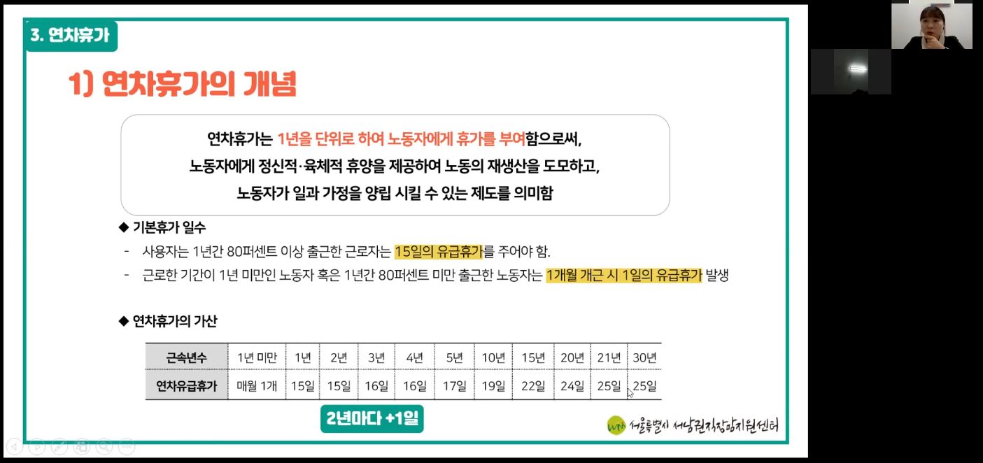 3월 '노동법 먹고 샌드위치 먹고' 1회차 교육 진행